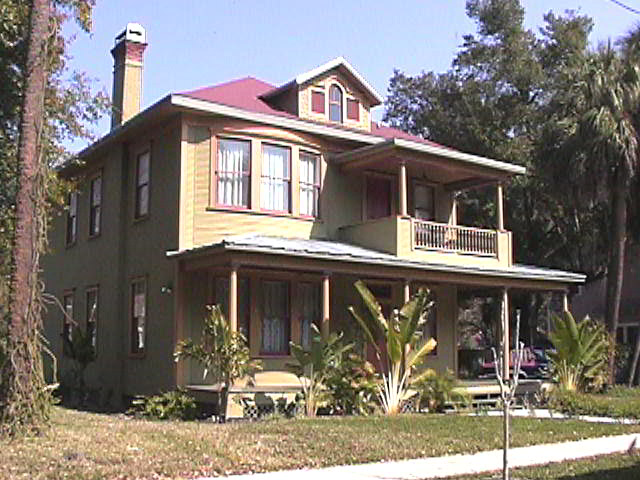 A restored or newly built home in the Tampa Heights Historic District.