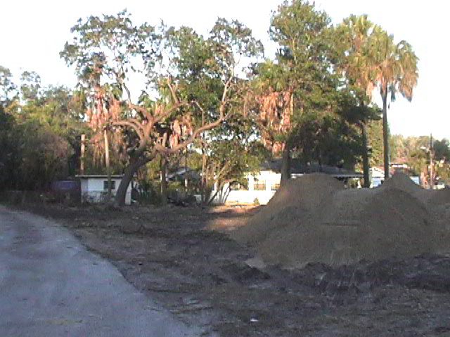 Land preparation on Tom, Helen, and Traci Rinoldo’s Tampa Heights lots.