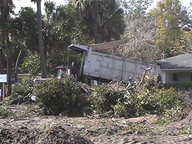 Land preparation on Tom, Helen, and Traci Rinoldo’s Tampa Heights lots.