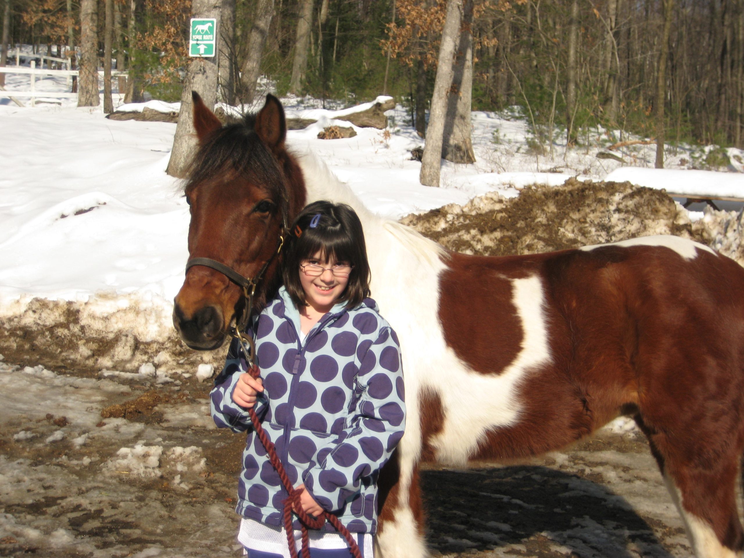 Rebecca with her horse Cookies