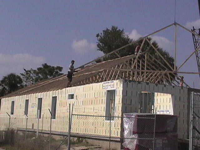An original photograph of Tom and Helen’s ICF construction.
