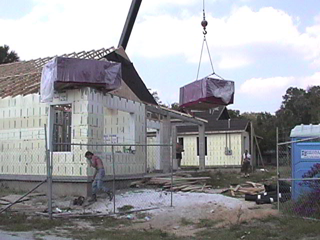An original photograph of Tom and Helen’s ICF construction.