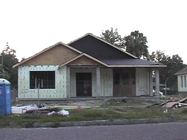 An original photograph of Tom and Helen’s ICF construction.