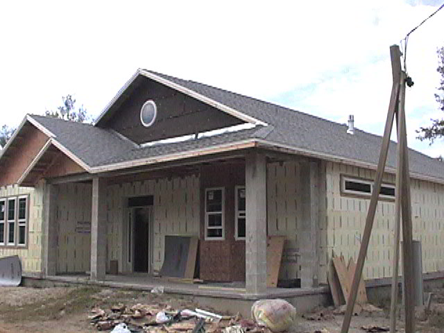 An original photograph of Tom and Helen’s ICF construction.