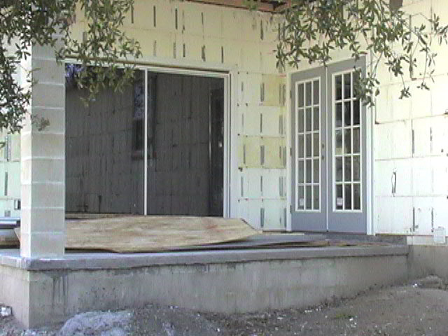 An original photograph of Tom and Helen’s ICF construction.