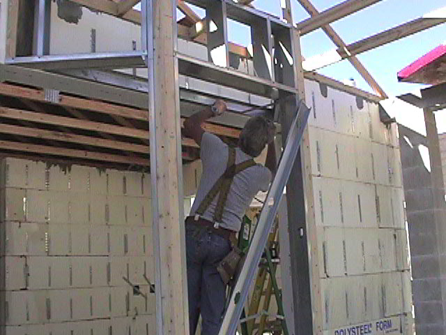 An original photograph of Tom and Helen’s ICF construction.