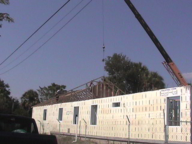 An original photograph of Tom and Helen’s ICF construction.