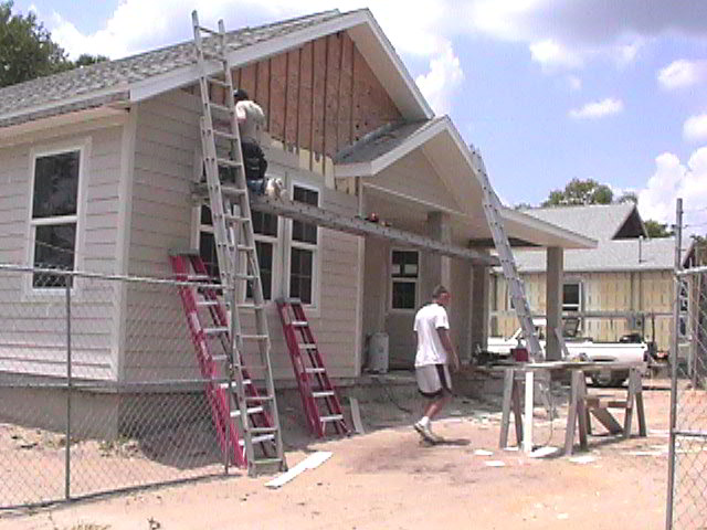 An original photograph of Tom and Helen’s ICF construction.