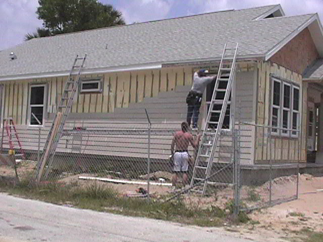 An original photograph of Tom and Helen’s ICF construction.