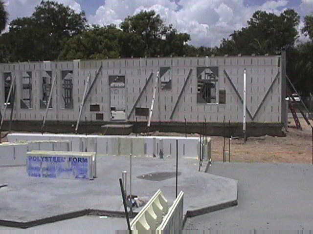 An original photograph of Tom and Helen’s ICF construction.