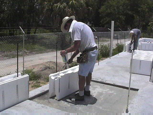 An original photograph of Tom and Helen’s ICF construction.
