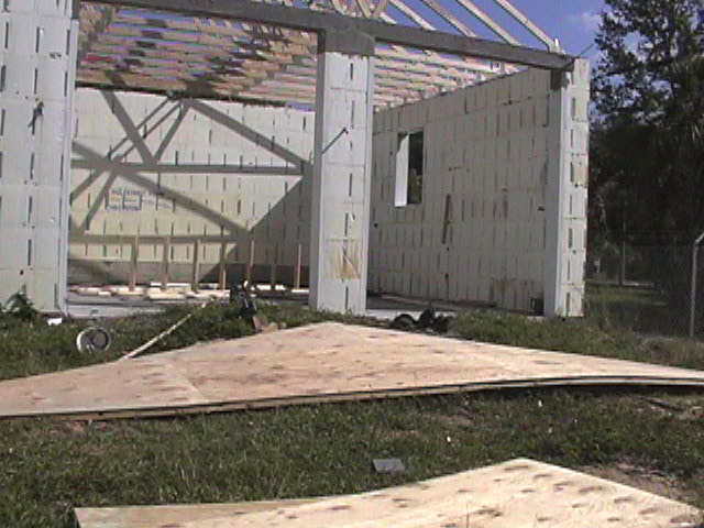 An original photograph of Tom and Helen’s ICF construction.