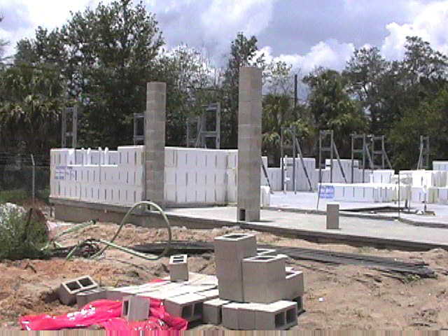 An original photograph of Tom and Helen’s ICF construction.