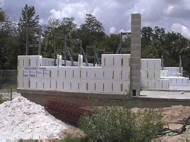 An original photograph of Tom and Helen’s ICF construction.