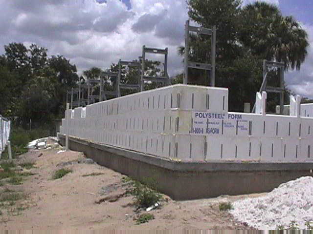 An original photograph of Tom and Helen’s ICF construction.