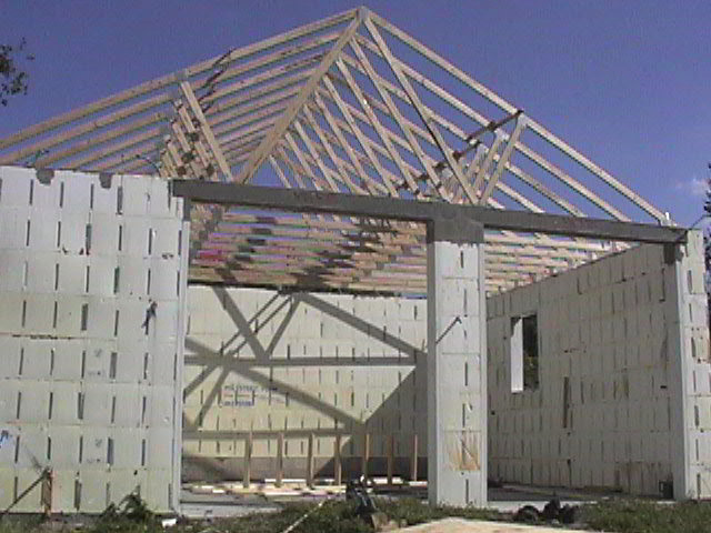An original photograph of Tom and Helen’s ICF construction.