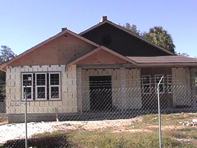 An original photograph of Tom and Helen’s ICF construction.