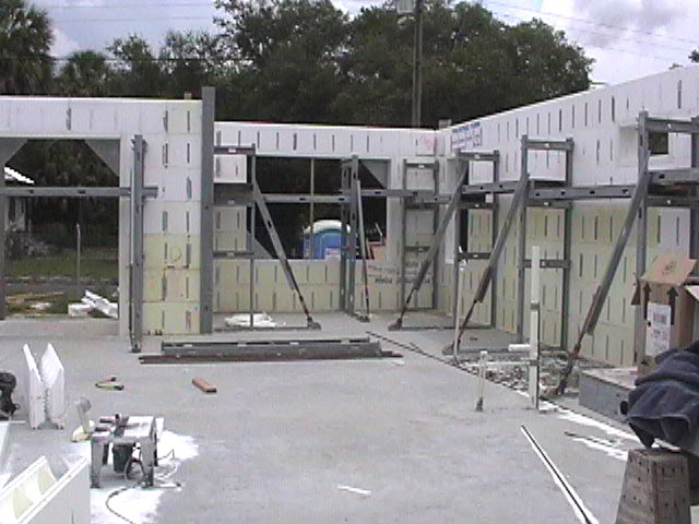 An original photograph of Tom and Helen’s ICF construction.