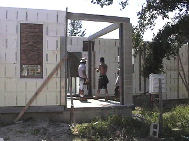 An original photograph of Tom and Helen’s ICF construction.
