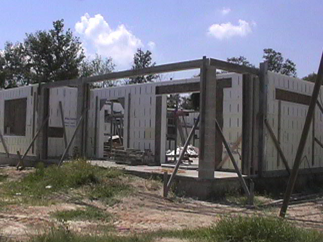 An original photograph of Tom and Helen’s ICF construction.