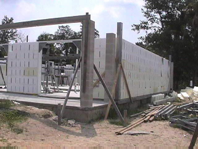 An original photograph of Tom and Helen’s ICF construction.