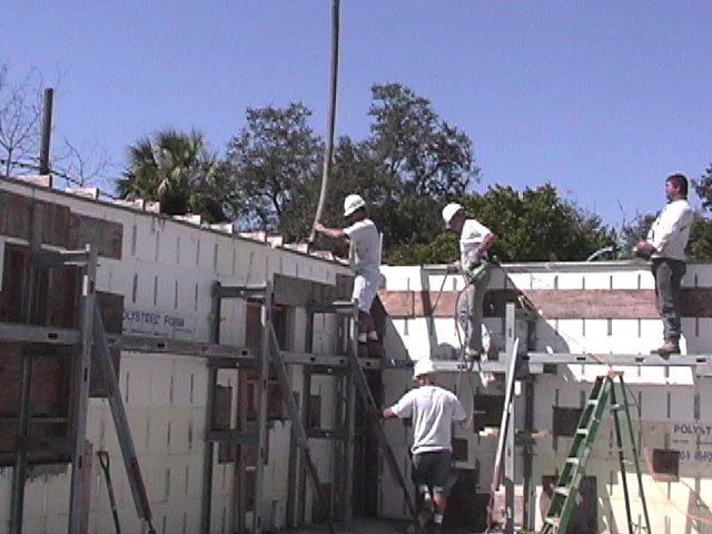 An original photograph of Tom and Helen’s ICF construction.