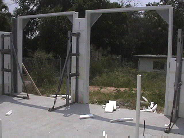 An original photograph of Tom and Helen’s ICF construction.
