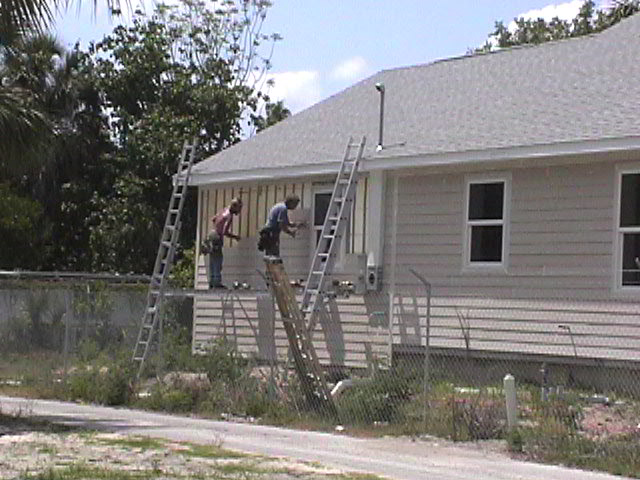 An original photograph of Tom and Helen’s ICF construction.