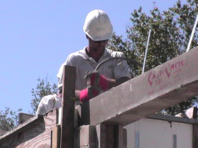 An original photograph of Tom and Helen’s ICF construction.