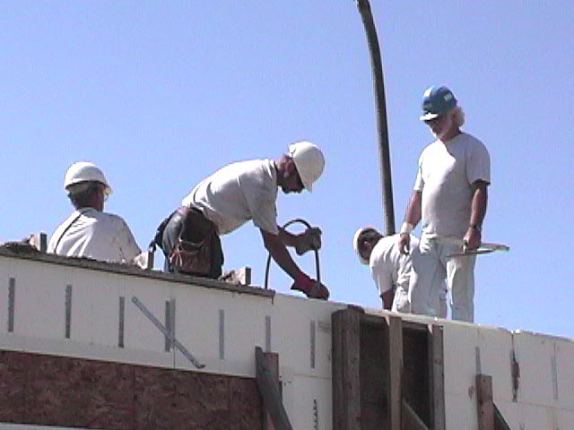 An original photograph of Tom and Helen’s ICF construction.