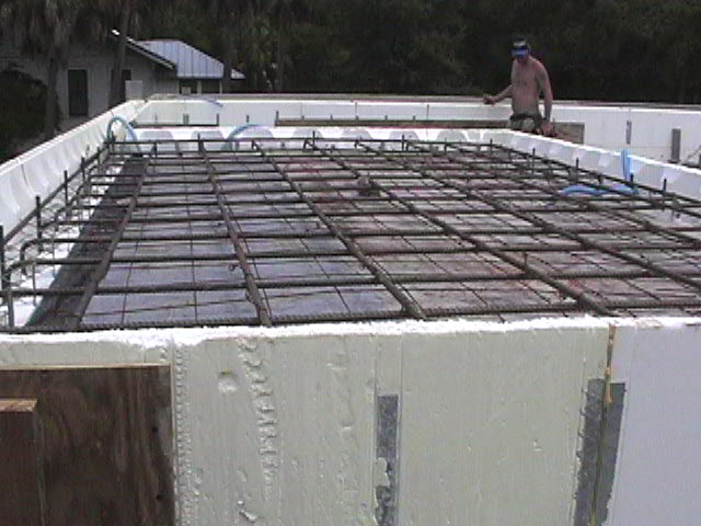 An original photograph of Tom and Helen’s ICF construction.