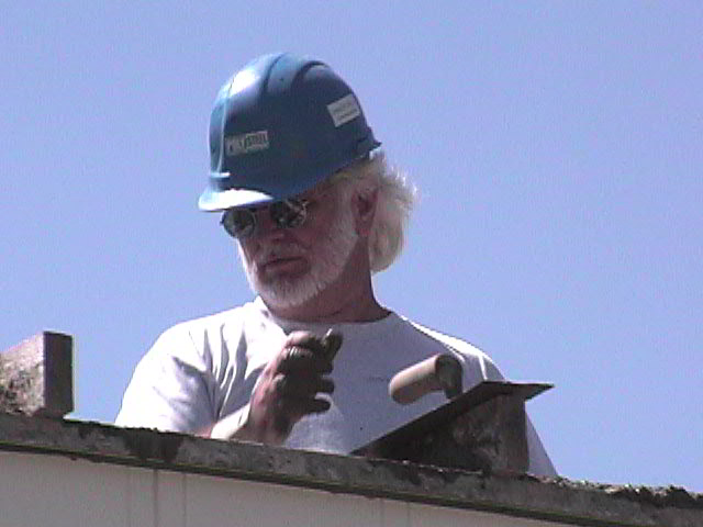 An original photograph of Tom and Helen’s ICF construction.