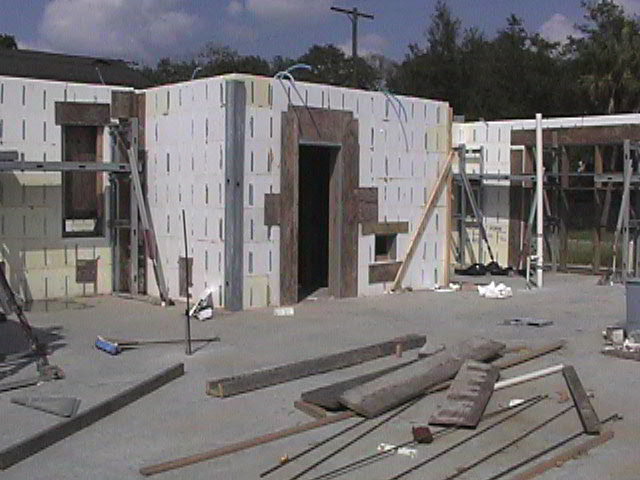 An original photograph of Tom and Helen’s ICF construction.