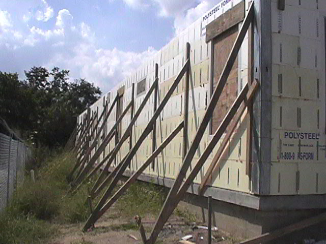 An original photograph of Tom and Helen’s ICF construction.
