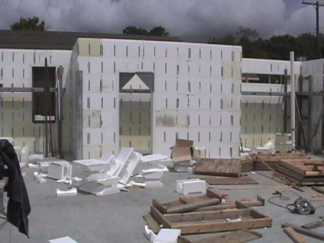 An original photograph of Tom and Helen’s ICF construction.