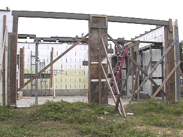 An original photograph of Tom and Helen’s ICF construction.