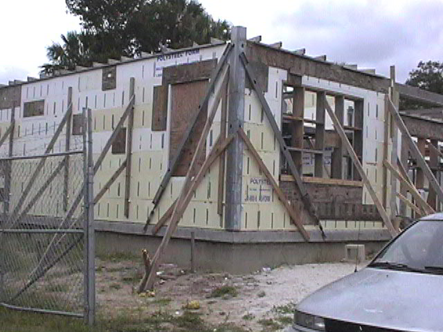 An original photograph of Tom and Helen’s ICF construction.