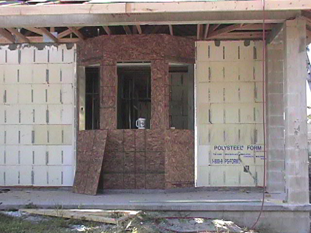 An original photograph of Tom and Helen’s ICF construction.