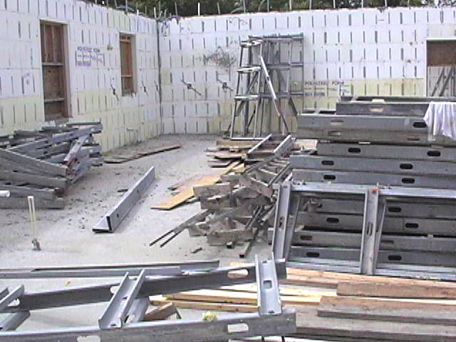 An original photograph of Tom and Helen’s ICF construction.