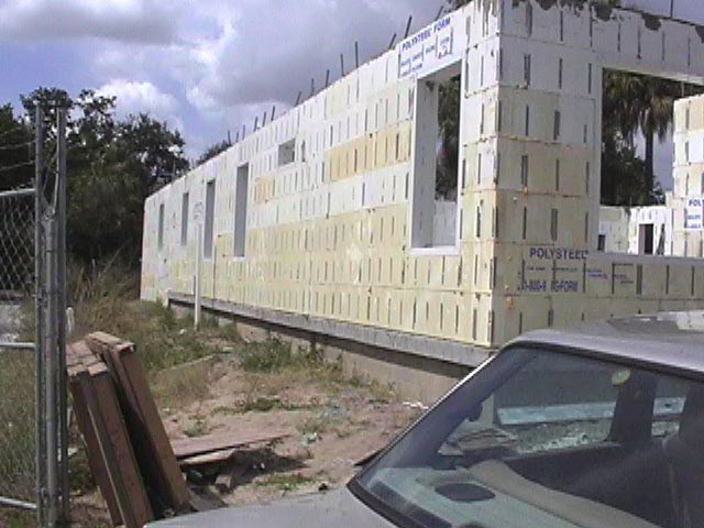 An original photograph of Tom and Helen’s ICF construction.