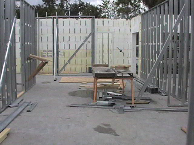 An original photograph of Tom and Helen’s ICF construction.