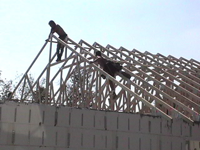 An original photograph of Tom and Helen’s ICF construction.