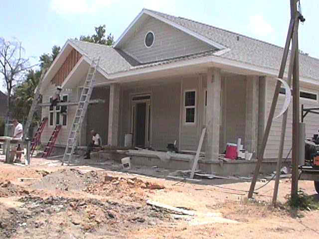An original photograph of Tom and Helen’s ICF construction.