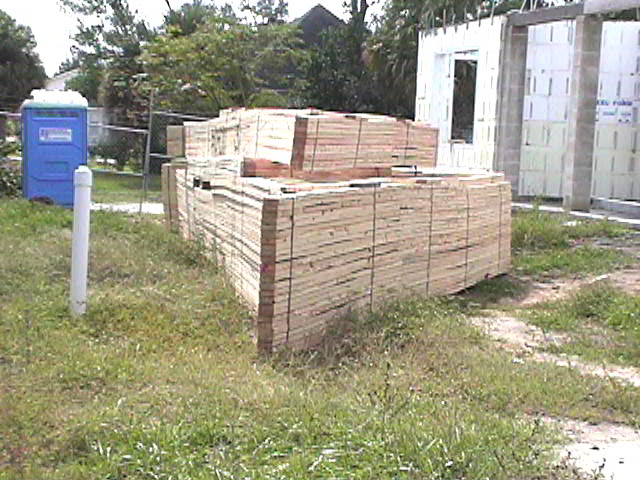 An original photograph of Tom and Helen’s ICF construction.