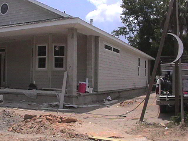 An original photograph of Tom and Helen’s ICF construction.