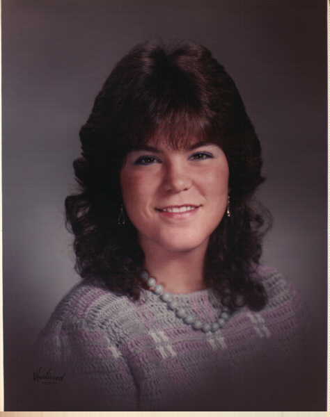 Traci Rinoldo graduation portrait, 1985.