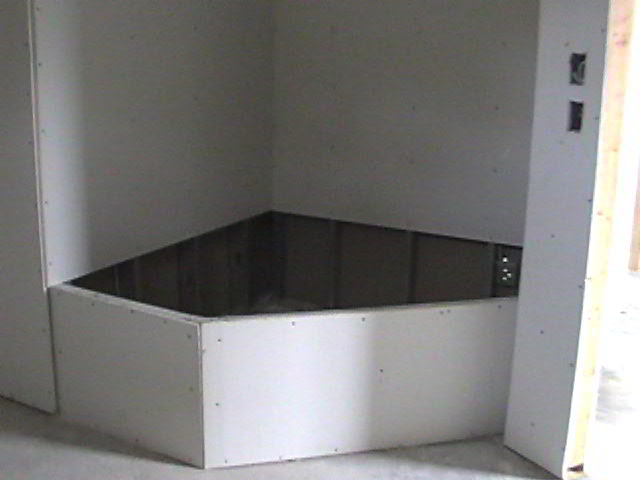 An original photograph of the interior construction of Traci’s house.