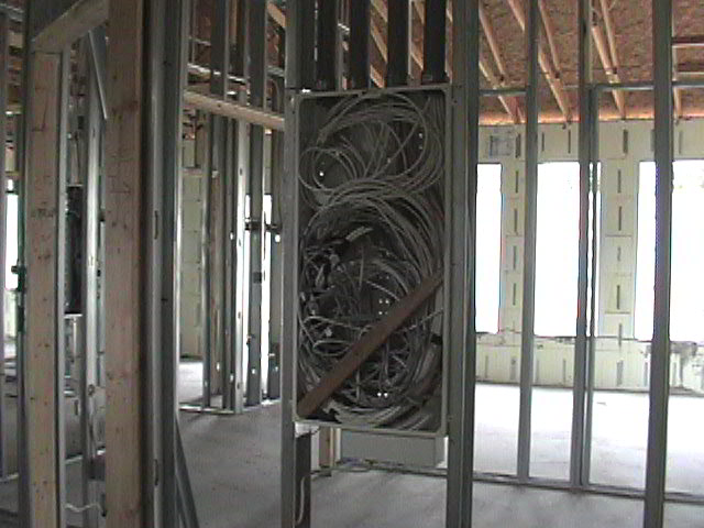 An original photograph of the interior construction of Traci’s house.