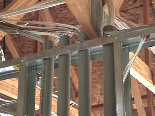 An original photograph of the interior construction of Traci’s house.