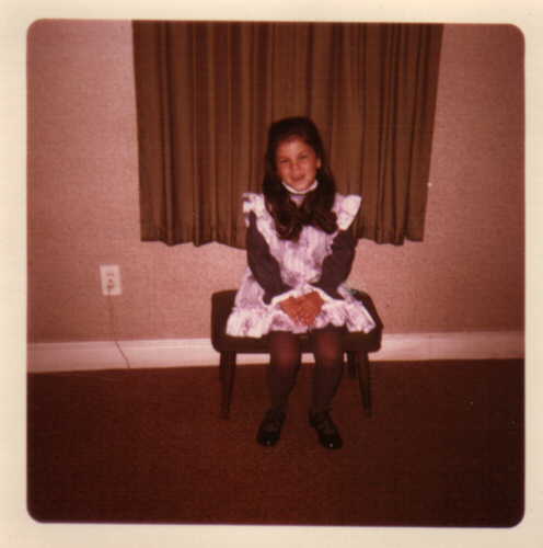 Traci Rinoldo on her first day of kindergarten.